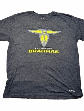 XFL San Antonio Brahmas Logo T-Shirt Gray XL